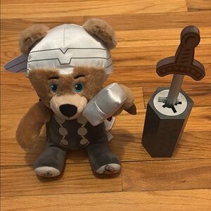 Marvel Thor Bear Plush with Hammer and Sword